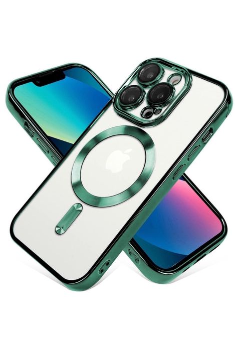 Iphone 11 12 13 14 PRO MAX Husa Silicon Thin 02 Lucioasa Cerc Magnetic