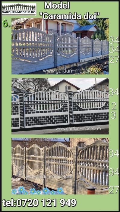 Garduri din placi beton armat.Transport în toată tara.