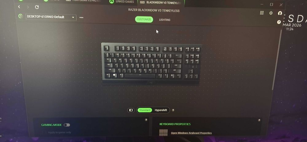 Гаймарска Клавиятура/Gaming Keyboard Razer BlackWidow V3 Tenkeyless