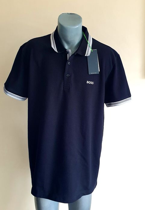 Hugo Boss Paddy Pique Cotton Regular Fit  2XL НОВО ОРИГИНАЛ Мъжка Тени