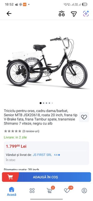 Triciclu adulti roti 20