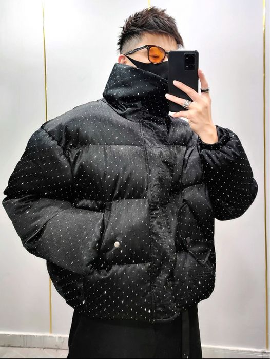 Geaca neagra cu cristale Swarovski