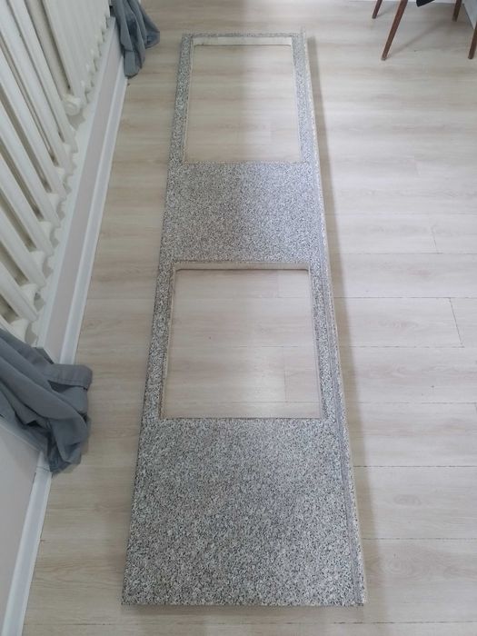 Итальянская столешница 60×240 см в комплекте с двойной раковиной