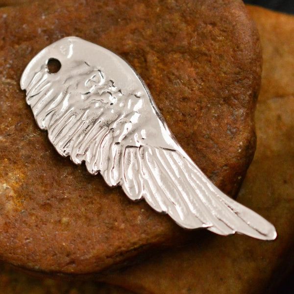 Сребърен медальон 925 ангелско крило – ръчно изработени бохо бижута