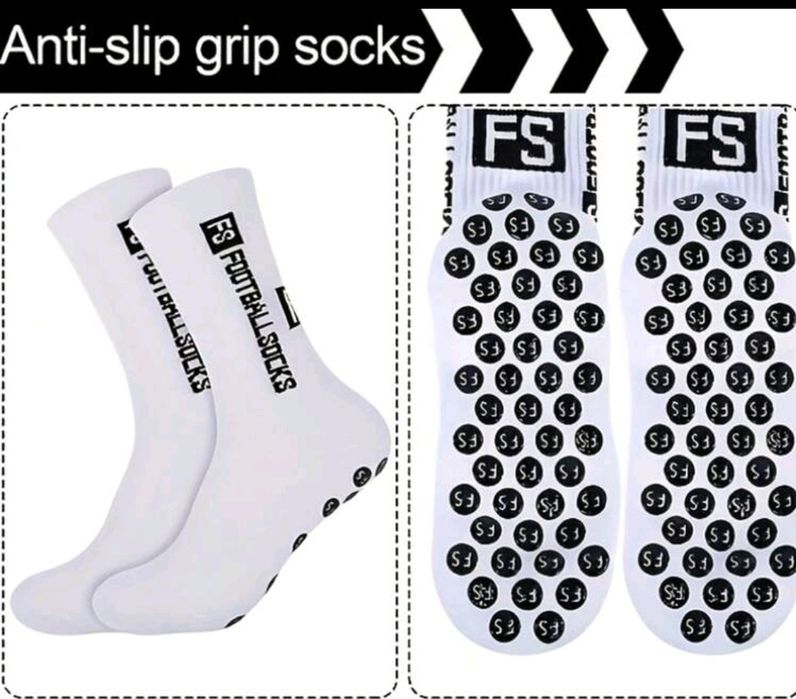 Șosete albe fotbal set 2×2 buc