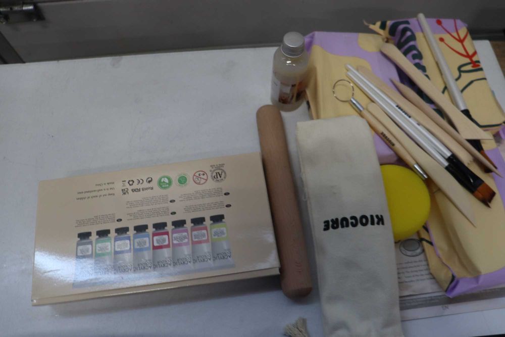 Kiocure глина за сушене на въздух, комплект инструменти за грънчарство