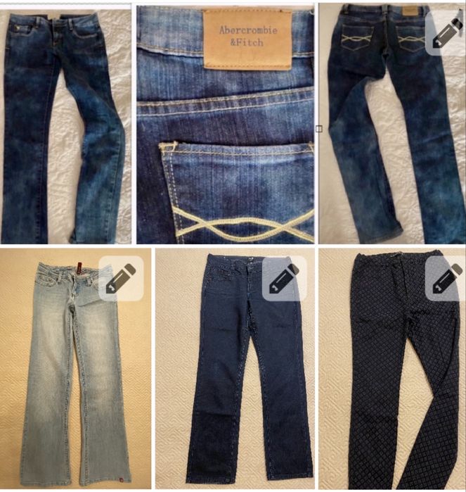 Джинсы женские  Abercrombie&Fitch ,ESPRIT  Madewel