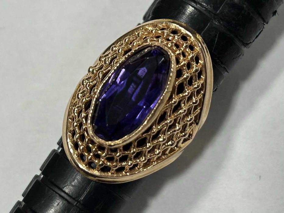 Златен пръстен 14 К 583 /7.61 гр./ Корунд /СССР от 1958