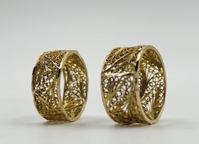 Филигран хълки 14к шедьоври мъжка и женска
