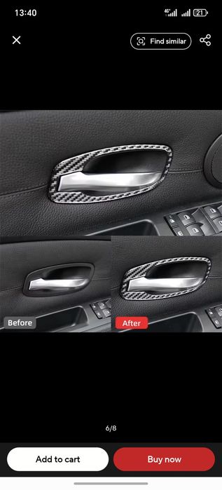 Карбонови стикери за вратите BMW E60 Facelift