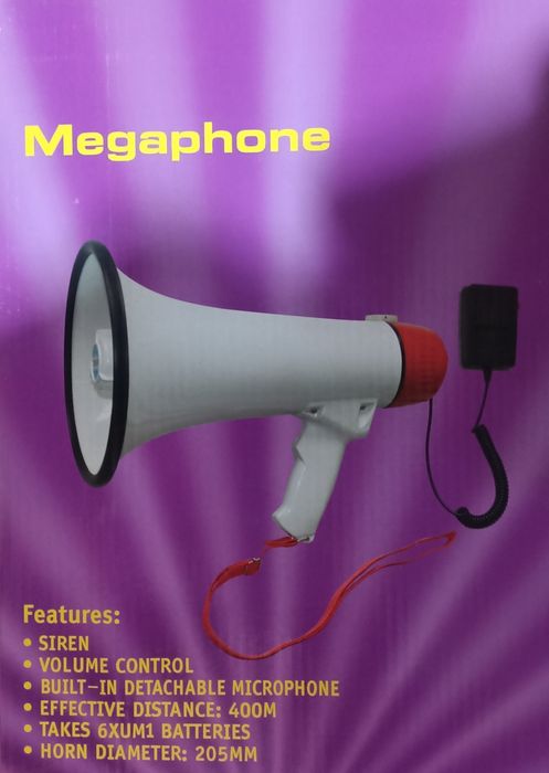 Мегафон, Рупор с микрофоном, Ovoz kuchaytiruvchi karnay