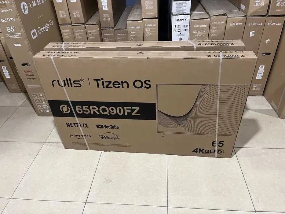 Телевизор Rulls 65 4K Qled Smart Tizen Tv Со склада Доставка бесплатно