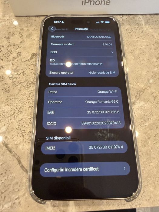 Vand Iphone 15 Pro Max Silver 256 gb, ca Nou!