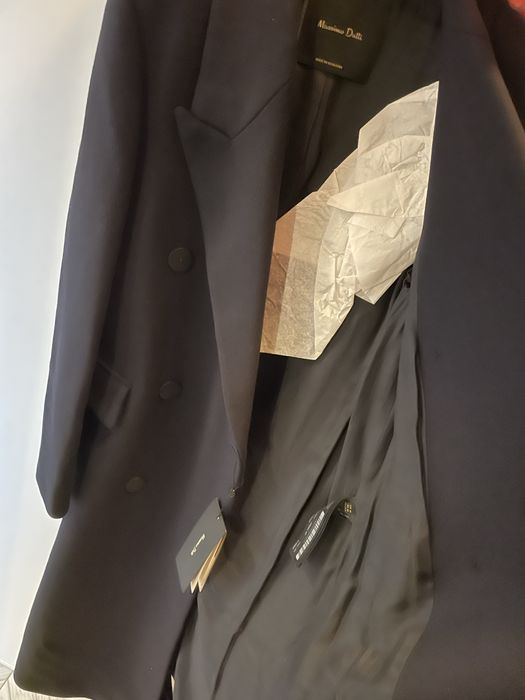 Palton de iarna elegant, bleumarin inchis Massimo Dutti XS