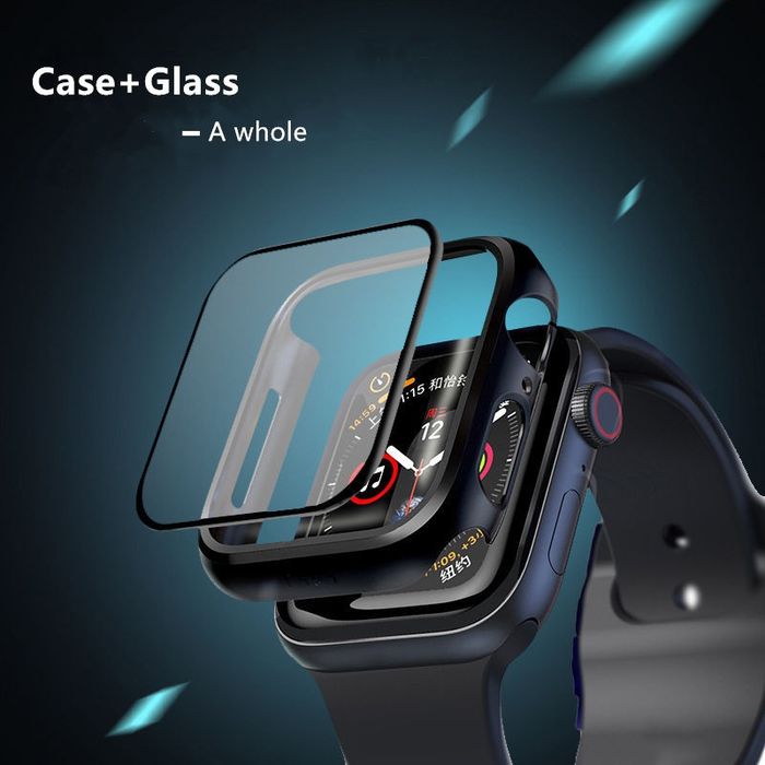 Кейс + Стъклен протектор за Apple Watch 10 9 / 8 / 7 45 41 / SE 44 40