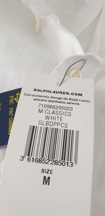 POLO Ralph Lauren Len/ Лен Slim Fit M 3 Бр НОВО ОРИГИНАЛ! Мъжки Ленени Ризи