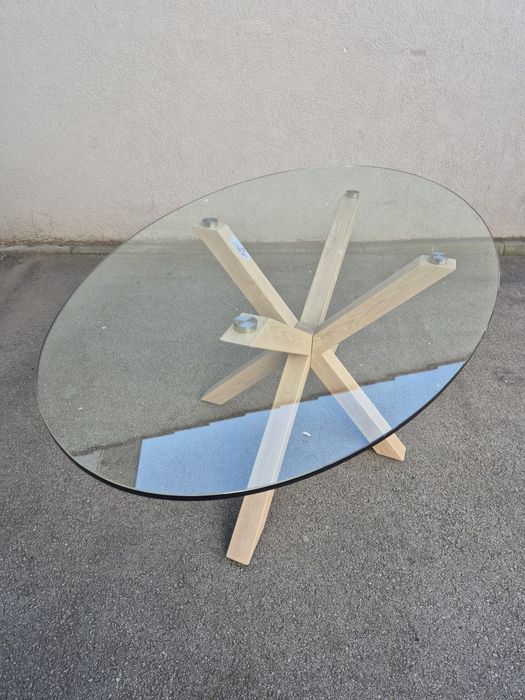 Маса елипса стъклена Kave HoMe