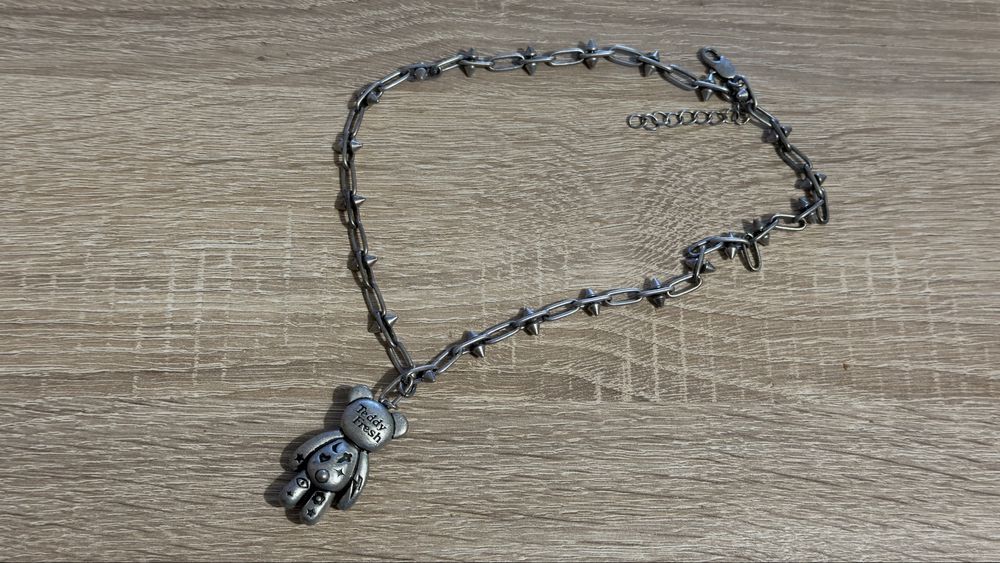 Teddy Fresh сребърен синджир с мече. Heart breaker necklace Silver
