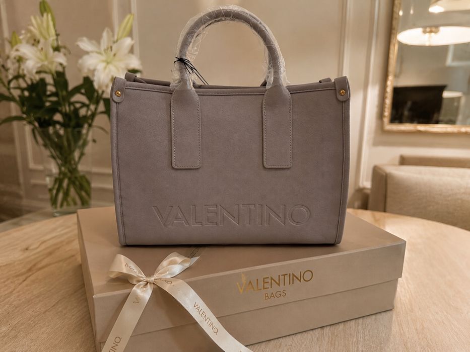 Дамска чанта TOTE Valentino Foxy Re – Azzuro Синьо-Сив