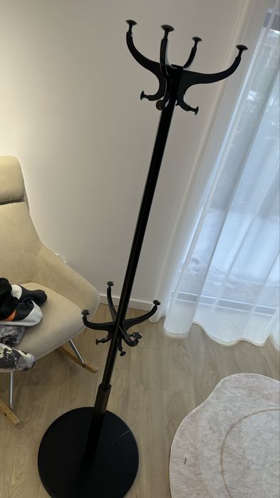 Cuier ikea negru metal hemmes 185 cm