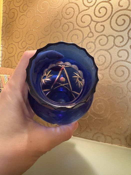 Vaza cristal cobalt