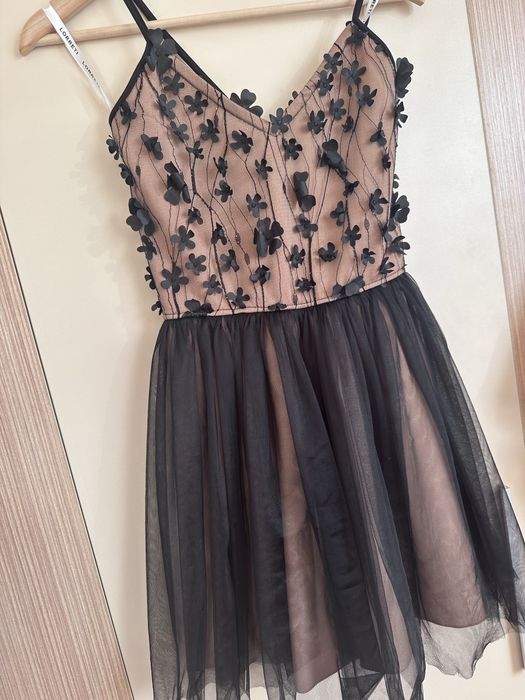 Мини рокля ARIA Lorreti дантела тюл размер XS - M