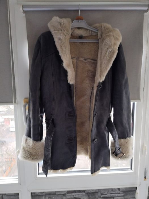 Suoer pret!Oferta!Cojoc din blana și piele naturala.