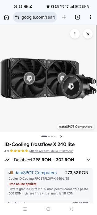 Cooler Id cooling 240mm Aio de vânzare