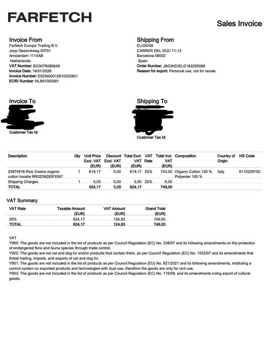 Rick Owens organic cotton hoodie | Size L