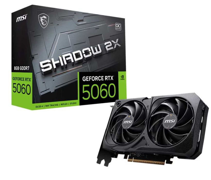 MSI RTX 5060 SHADOW 2X OC 8GB GDDR7 – ca nouă, utilizată foarte puțin