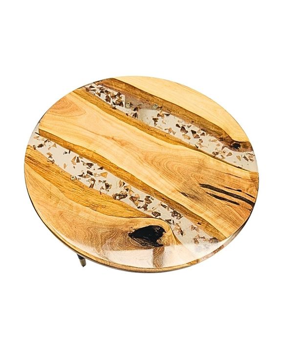 Măsuță de cafea din lemn masiv & rășină epoxidică – UNICAT