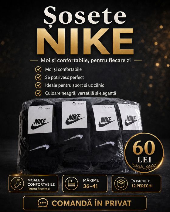 Șosete Nike – 12 perechi, mărimea 36–41