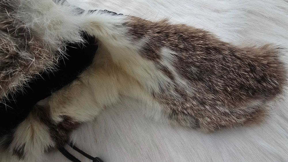 Шапка ушанка с естествен косъм