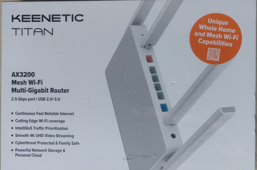 ROUTER Sigilat,KEENETIC TITAN AX3200 Mesh Wi-Fi 6 Multi-Gigabit
