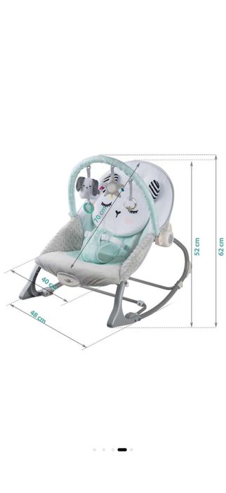 Balansoar 3 in 1, cu vibratii calmante, pentru bebelusi 0-18 kg,