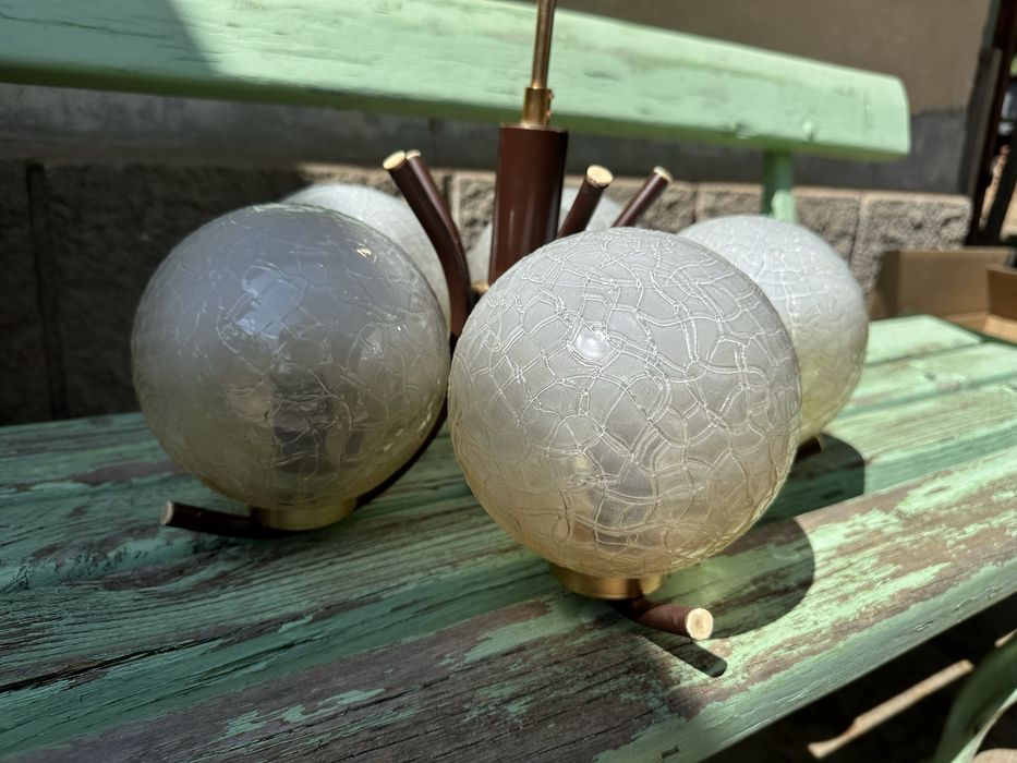 Винтидж полилей от метал и стъкло