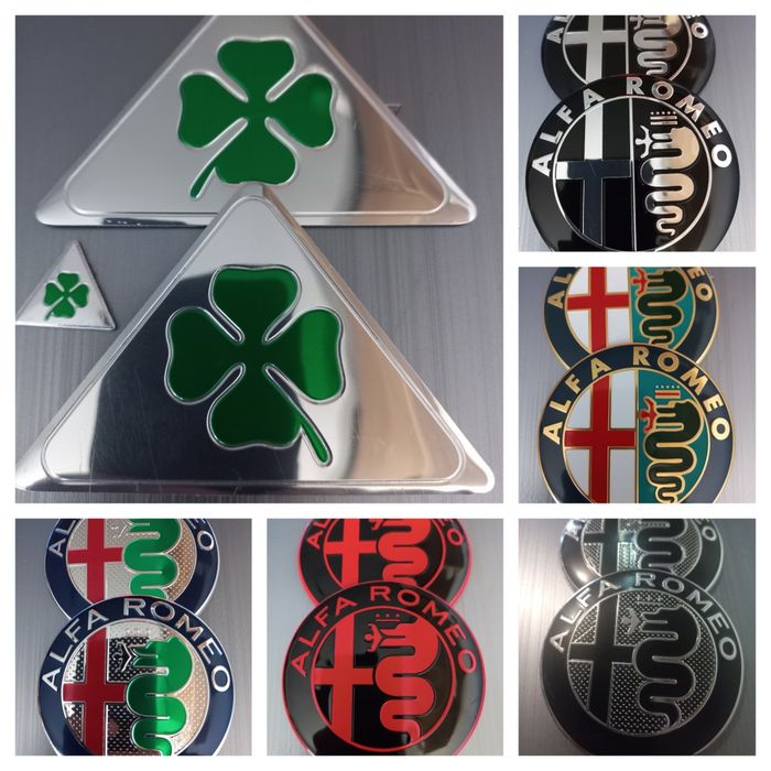 ALFA ROMEO - Set embleme auto si capace pentru jante aliaj