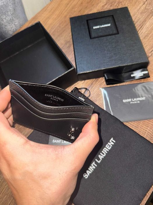 YSL Yves Saint Laurent Leather Cardholder / Портфейл за карти – НОВ