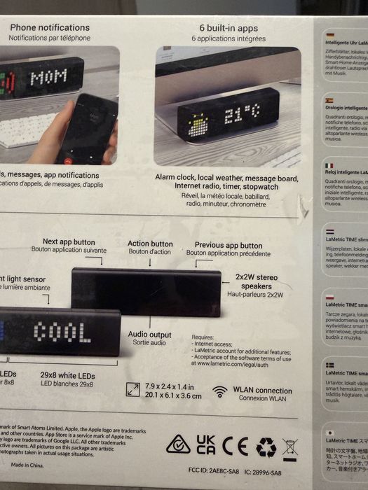 lametric time smart clock wifi led – ceas inteligent