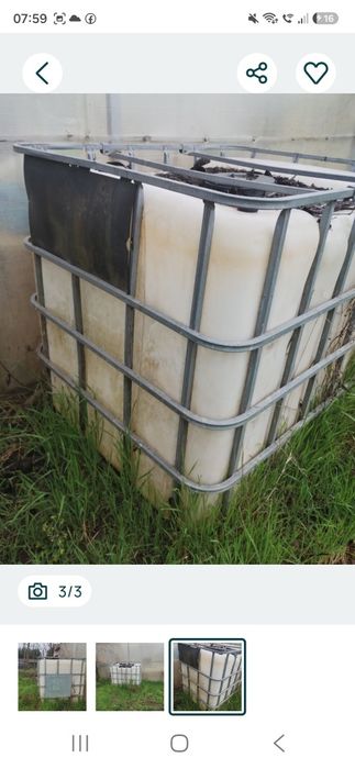 Vând cub /butoi 1000 L pt.lichide
