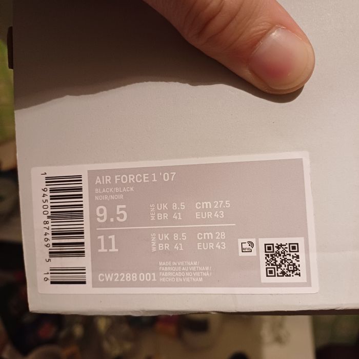 Nike Air Force 1 Чёрные