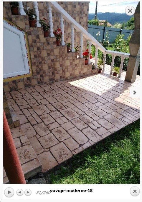 Beton amprentat dezactivat