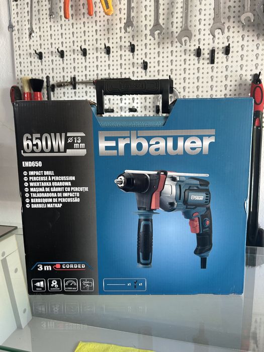 BORMAȘINĂ/Mașină De Gaurit cu Percuție  650 W • Erbauer