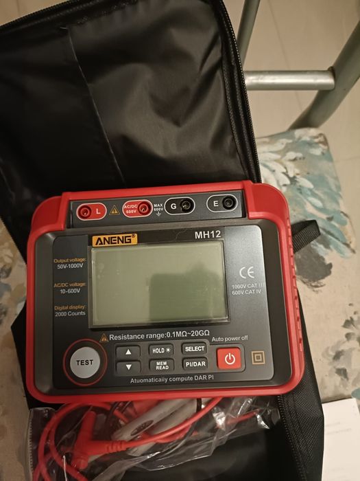 Tester de rezistență de izolație (Megohmetru) ANENG MH12 – NEFOLOSIT, 50–1000V