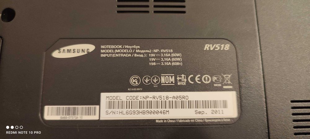 Vand leptop Samsung Model RV518 folosit perfect functional