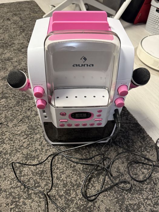 Auna caraoke pentru copii cu 2 microfoane si usb/cd player