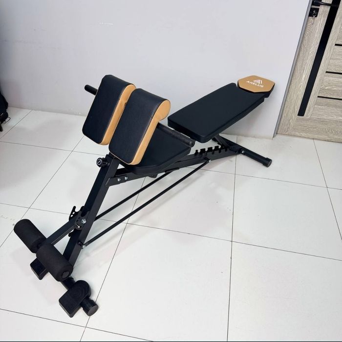 Лежак для пресса + гиперэкстензия Скамя для гантели и спины 3в1