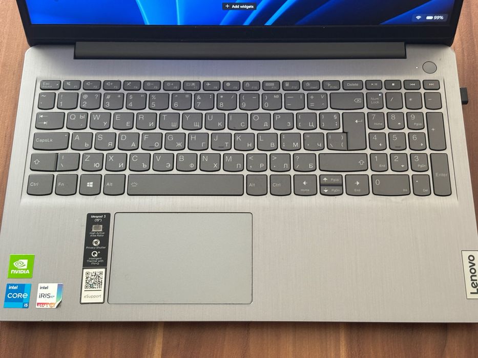 Лаптоп Lenovo IdeaPad 3, 15.6", Intel Core i5, 8GB, Сив