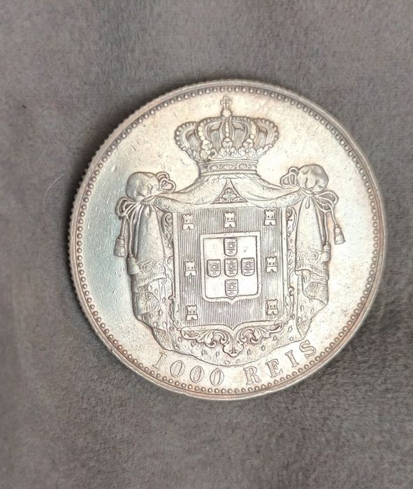 Moneda argint 1000 Reis 1899 Portugalia