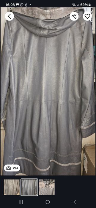 Продам плащ кожаный